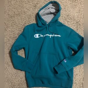 Champion Mens Teal Hoodie